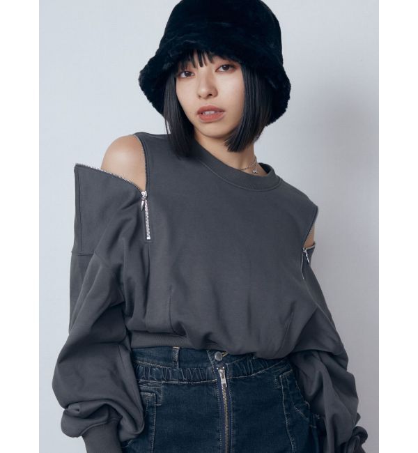 EMODA「マルチオープンショートトップ」|スウェット・ジャージ|