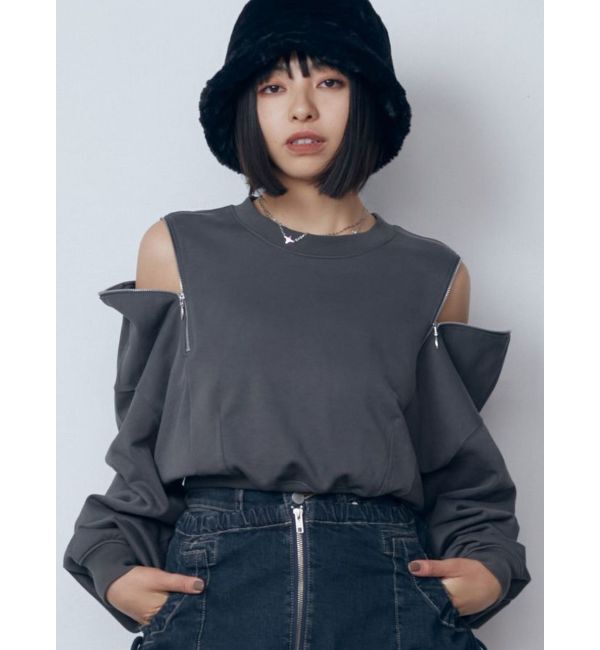 EMODA「マルチオープンショートトップ」|スウェット・ジャージ|