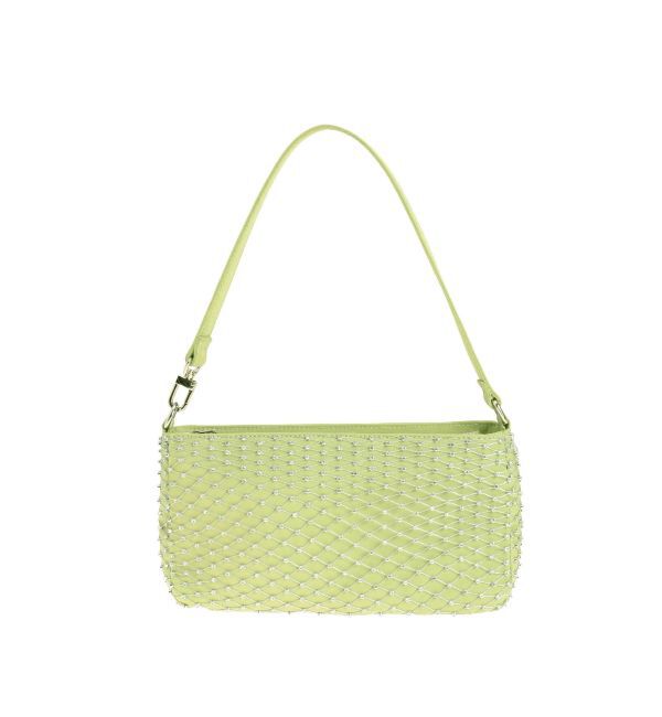 EMODA「ストーンショルダースクエアバッグ」|ハンドバッグ|グリーン