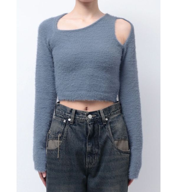 EMODA「スキンラインシャギーニット」|ニット・セーター|ブルー