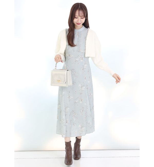 MERCURYDUO「バックノットリボンフラワーワンピース」|ワンピース|