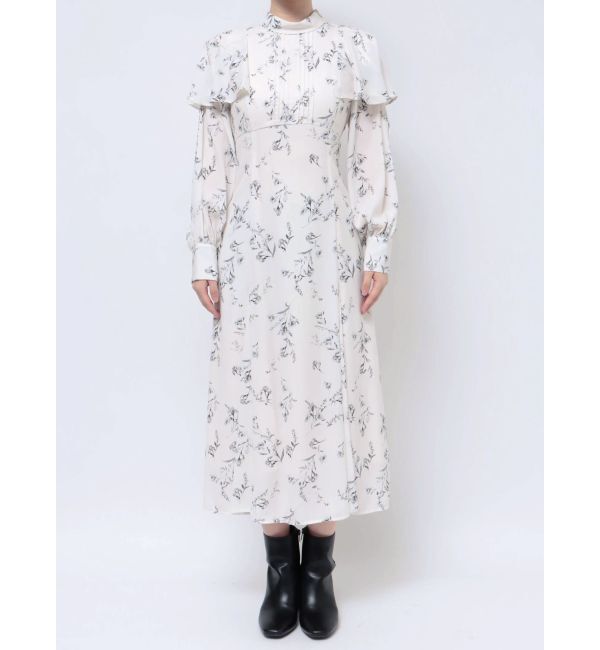 MERCURYDUO「バックノットリボンフラワーワンピース」|ワンピース|