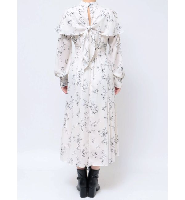 MERCURYDUO「バックノットリボンフラワーワンピース」|ワンピース|