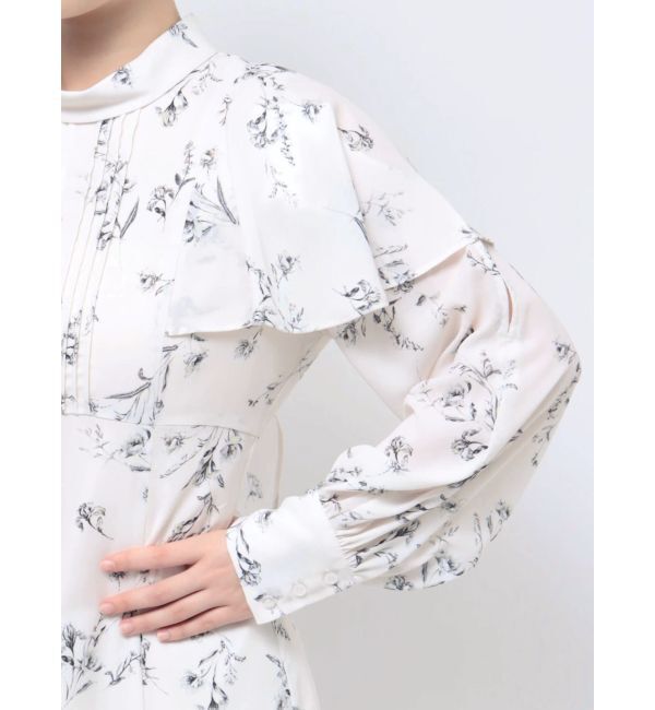 MERCURYDUO「バックノットリボンフラワーワンピース」|ワンピース|