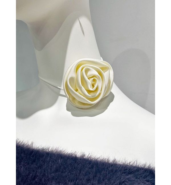 MERCURYDUO「コサージュチョーカー」|ネックレス|ホワイト