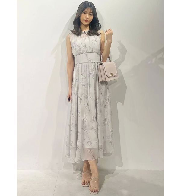 MERCURYDUO「【追加生産】花柄バックレースアップワンピース」|ワンピース|