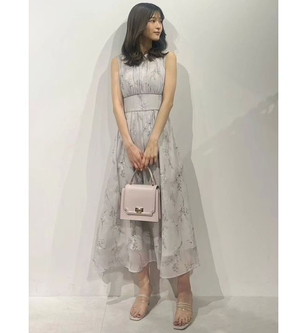 MERCURYDUO「【追加生産】花柄バックレースアップワンピース」|ワンピース|