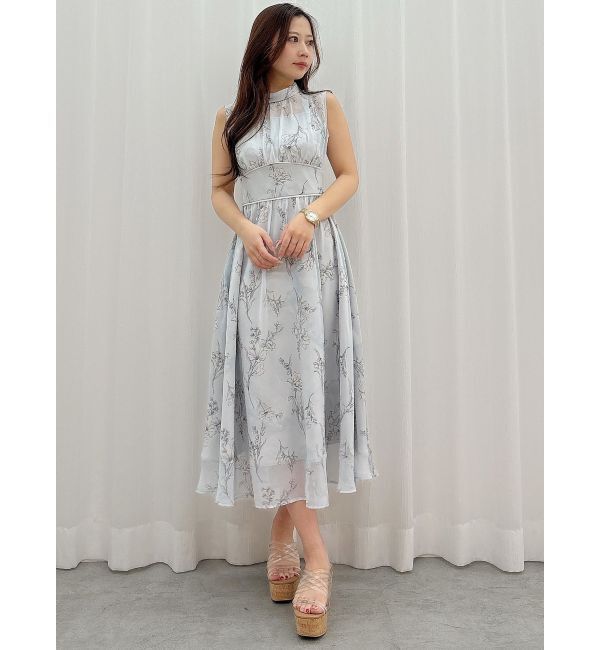 MERCURYDUO「【追加生産】花柄バックレースアップワンピース」|ワンピース|
