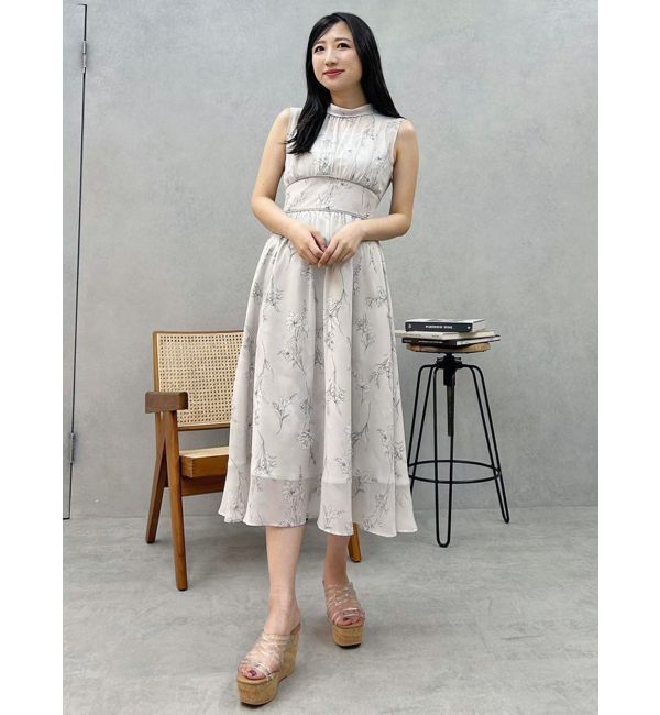 MERCURYDUO「【追加生産】花柄バックレースアップワンピース」|ワンピース|