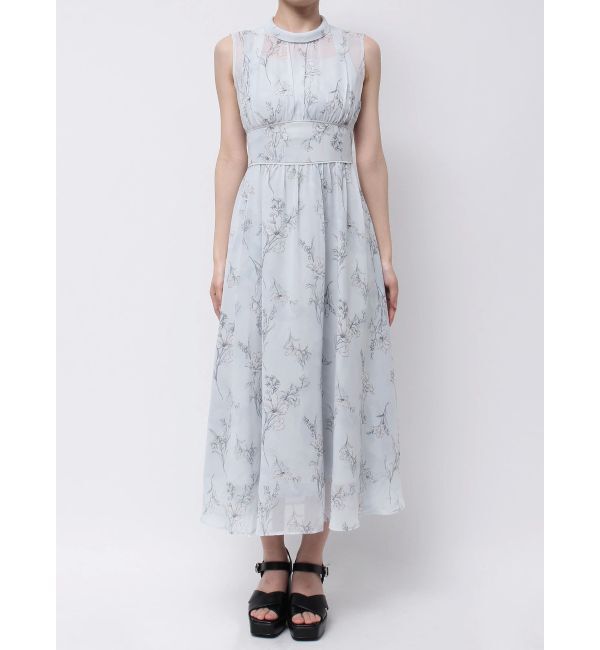 MERCURYDUO「【追加生産】花柄バックレースアップワンピース」|ワンピース|