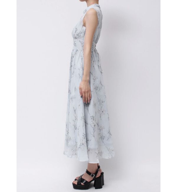 MERCURYDUO「【追加生産】花柄バックレースアップワンピース」|ワンピース|