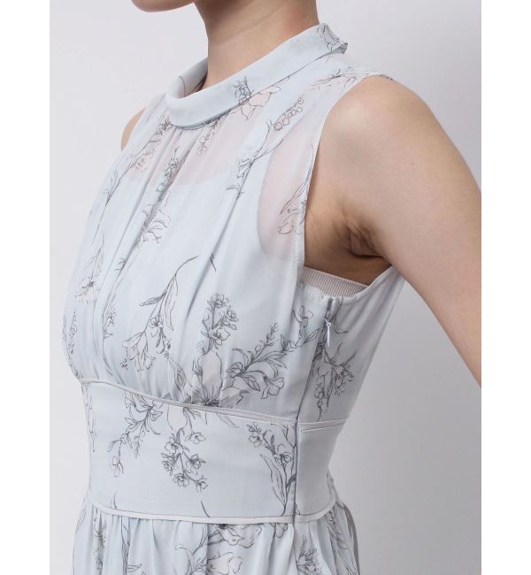 MERCURYDUO「【追加生産】花柄バックレースアップワンピース」|ワンピース|