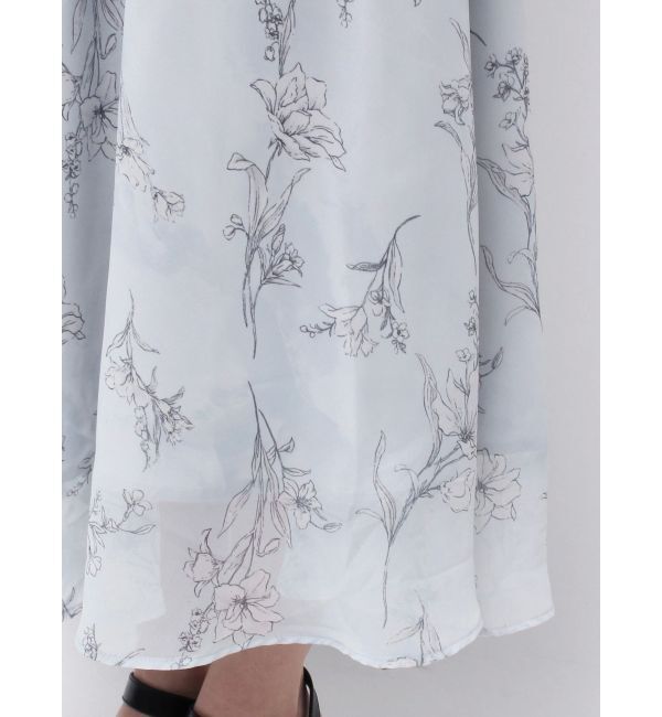 MERCURYDUO「【追加生産】花柄バックレースアップワンピース」|ワンピース|