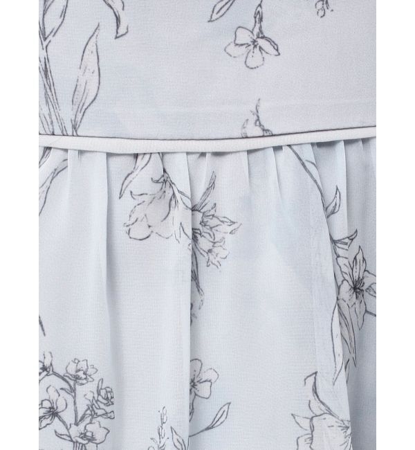 MERCURYDUO「【追加生産】花柄バックレースアップワンピース」|ワンピース|