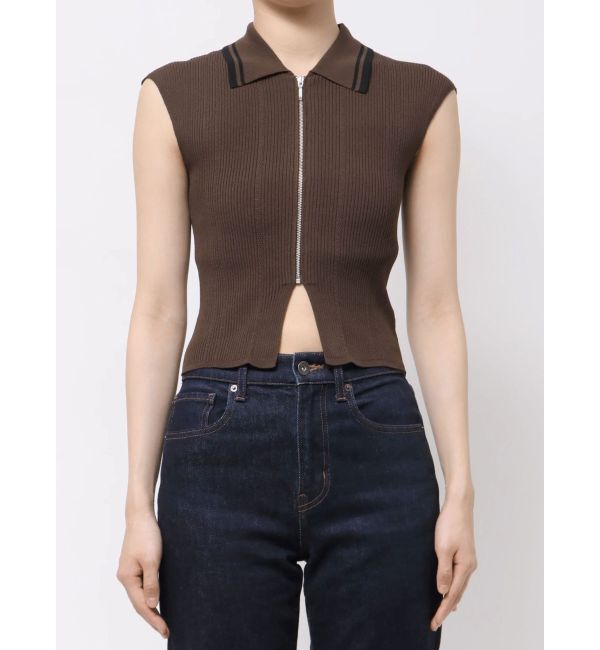 MERCURYDUO「ZIPポロニット」|ニット・セーター|