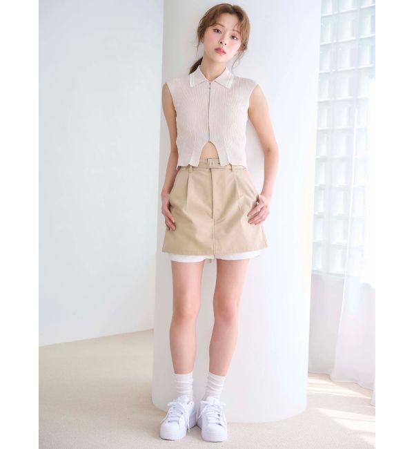 MERCURYDUO「ZIPポロニット」|ニット・セーター|