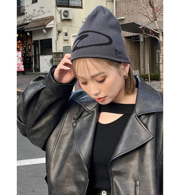 MURUA「【MURUA&times;NEW ERA】M LOGOビーニー」|ニット帽|グレー