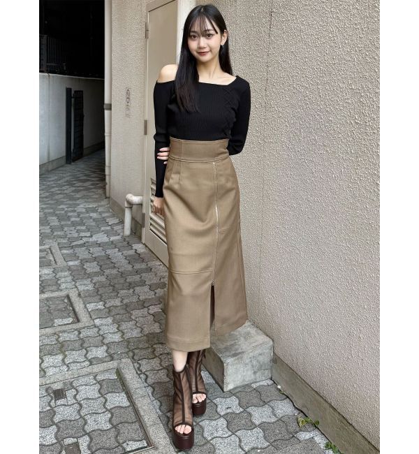 MURUA「ジップスリットAラインスカート」|スカート|