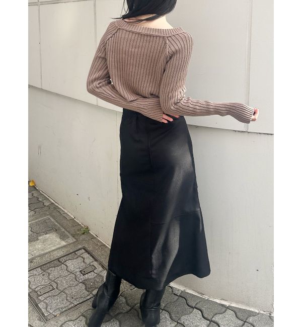 MURUA「ジップスリットAラインスカート」|スカート|