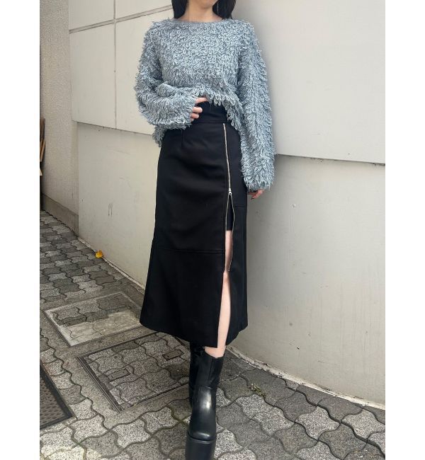 MURUA「ジップスリットAラインスカート」|スカート|