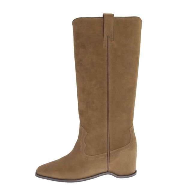 Ungrid「インソールデザインウエスタンブーツ」|ロングブーツ|