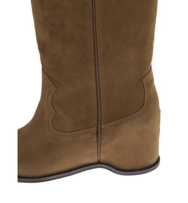 Ungrid「インソールデザインウエスタンブーツ」|ロングブーツ|