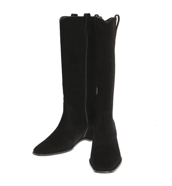 Ungrid「インソールデザインウエスタンブーツ」|ロングブーツ|