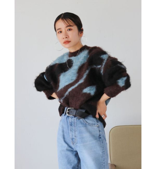 Ungrid「シャギージャカードニット」|ニット・セーター|