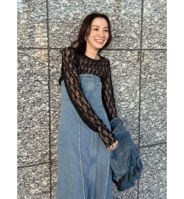 Ungrid「シアーレースロングスリーブTee」|Tシャツ・カットソー|