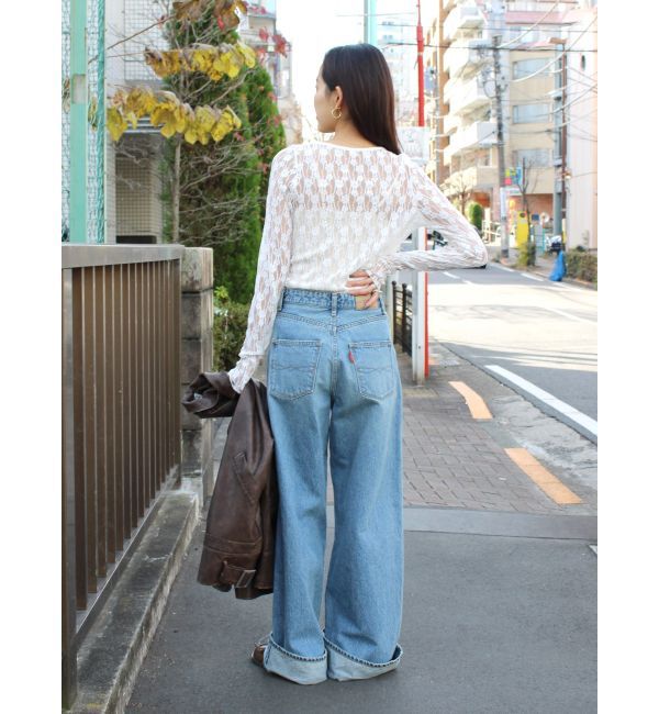 Ungrid「シアーレースロングスリーブTee」|Tシャツ・カットソー|