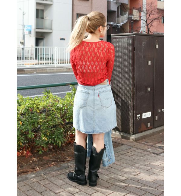 Ungrid「シアーレースロングスリーブTee」|Tシャツ・カットソー|