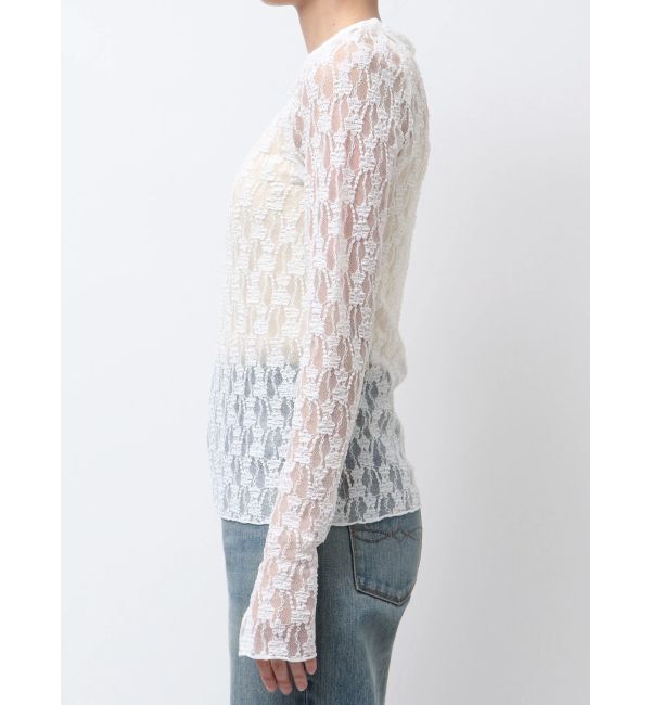 Ungrid「シアーレースロングスリーブTee」|Tシャツ・カットソー|