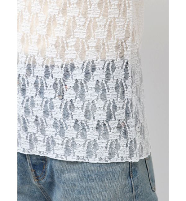 Ungrid「シアーレースロングスリーブTee」|Tシャツ・カットソー|