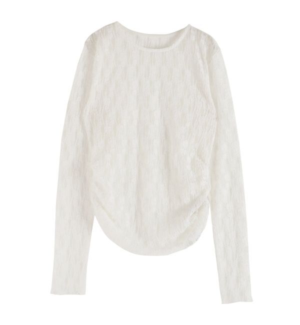 Ungrid「シアーレースロングスリーブTee」|Tシャツ・カットソー|