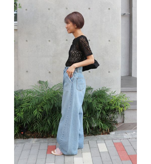 Ungrid「バックオープンレースTee」|Tシャツ・カットソー|