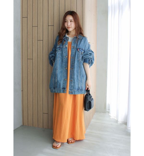 Ungrid「バックオープンギャザーキャミワンピース」|ワンピース|