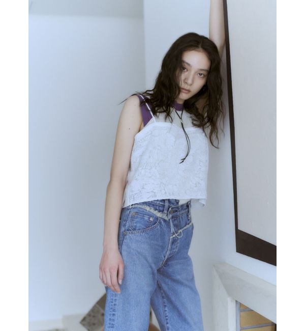 Ungrid「テープ刺繍キャミソール」|キャミソール|オフホワイト