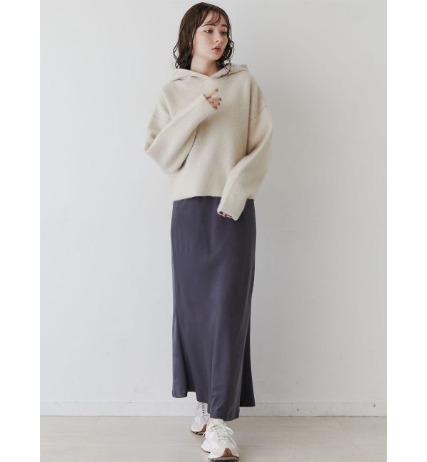 LAGUNAMOON「CHNラクーンショートニットパーカー」|ニット・セーター|