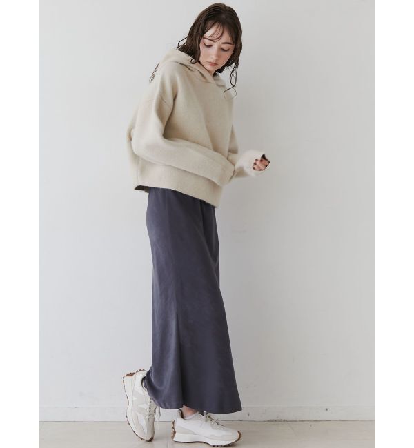 LAGUNAMOON「CHNラクーンショートニットパーカー」|ニット・セーター|