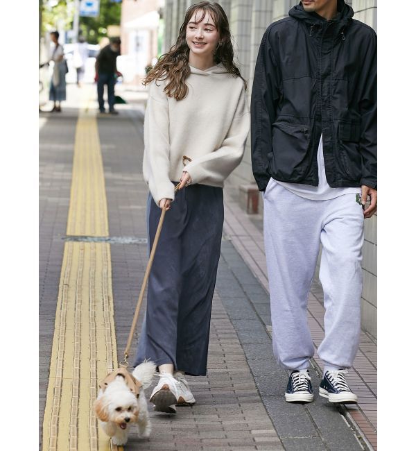 LAGUNAMOON「CHNラクーンショートニットパーカー」|ニット・セーター|