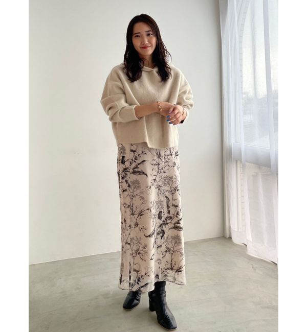 LAGUNAMOON「CHNラクーンショートニットパーカー」|ニット・セーター|