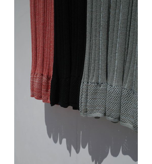 LAGUNAMOON「シャツカラーメランジニットワンピース」|ワンピース|