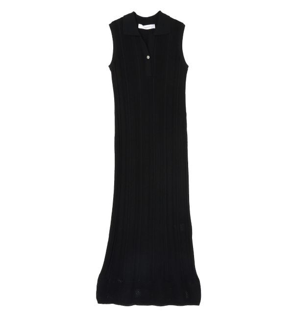 LAGUNAMOON「シャツカラーメランジニットワンピース」|ワンピース|