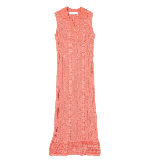 LAGUNAMOON「シャツカラーメランジニットワンピース」|ワンピース|