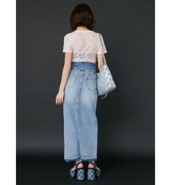 EVRIS「ウエストデザインロングスリットデニムスカート」|スカート|