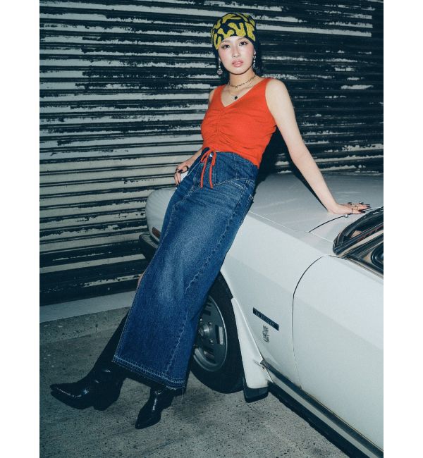 EVRIS「ウエストデザインロングスリットデニムスカート」|スカート|