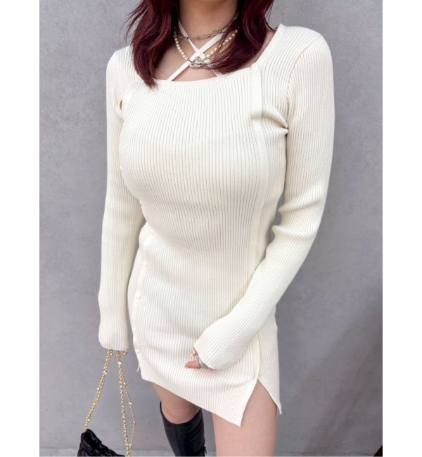 EVRIS「タイトニットミニワンピース」|ワンピース|