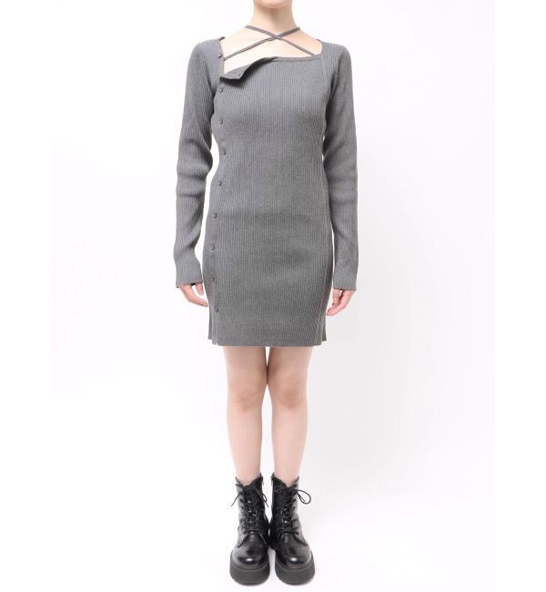 EVRIS「タイトニットミニワンピース」|ワンピース|