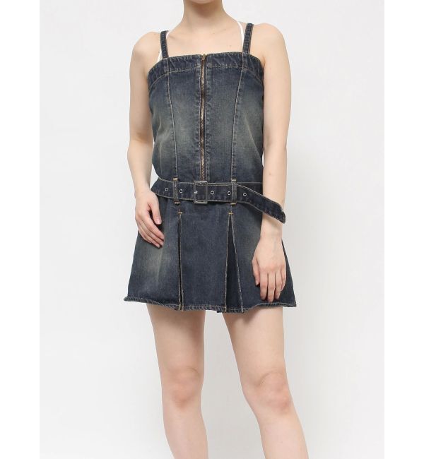 jouetie「タックプリーツデニムキャミワンピース」|ワンピース|
