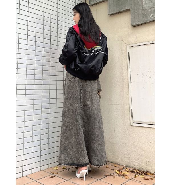 GYDA「【みちょぱコラボ】RIDICULOUS MCPサテンブルゾン」|ブルゾン・スタジャン|